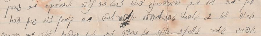 The same narrow crop of three handwritten Yiddish lines — the strip a handwriting model reads as one unit.