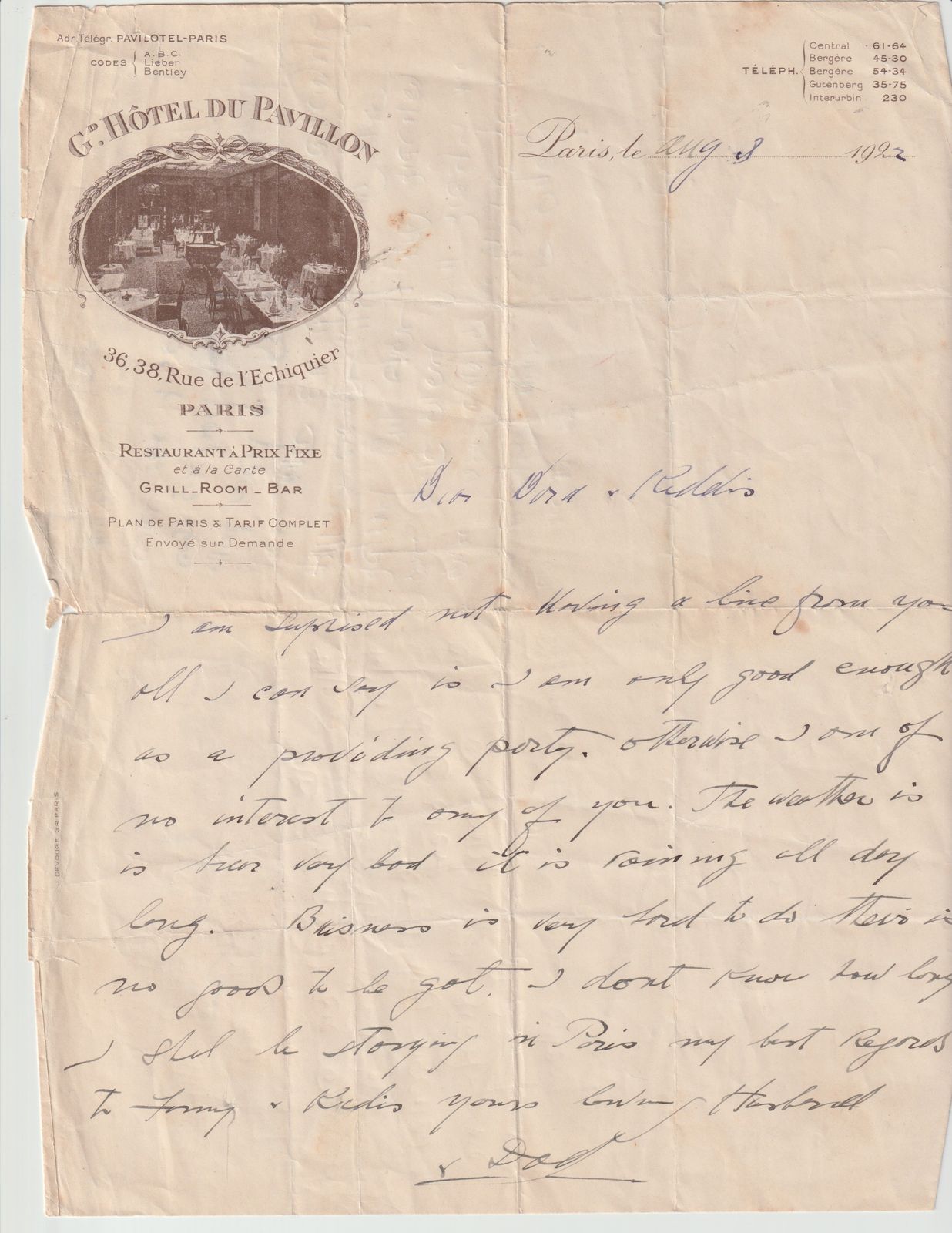 Letter to Dora and Kiddies