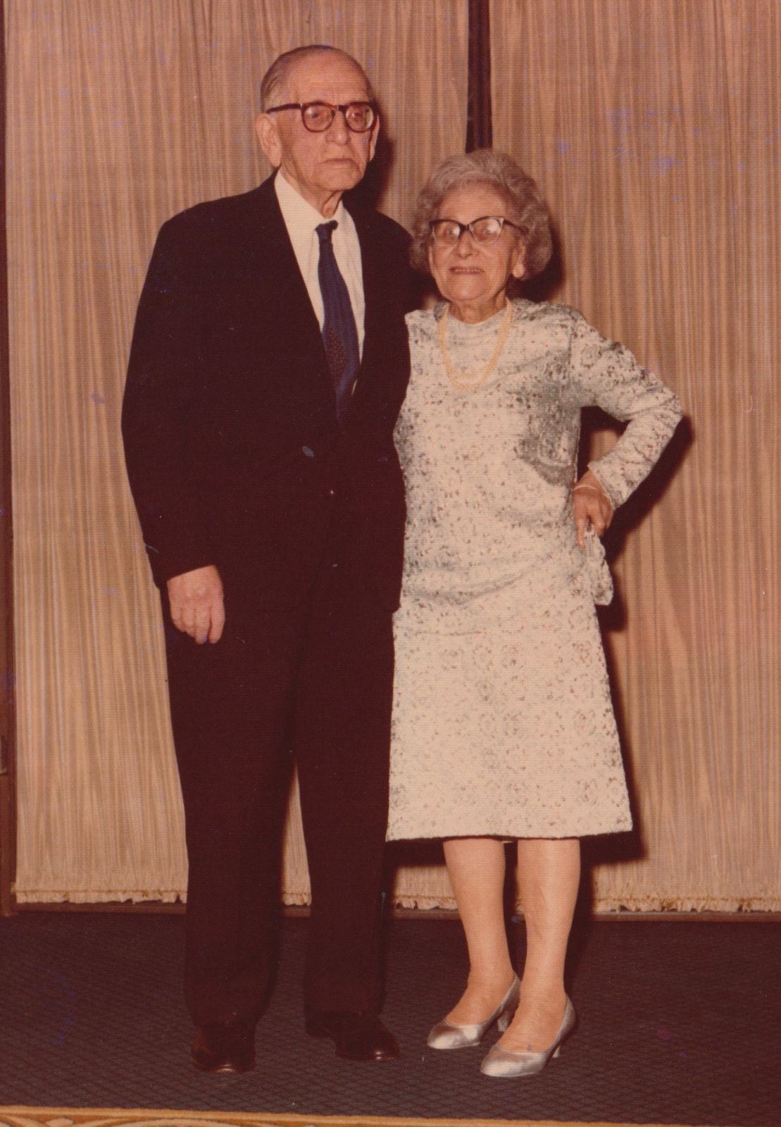 Sam and Dora together at their 1971 diamond wedding anniversary celebration.